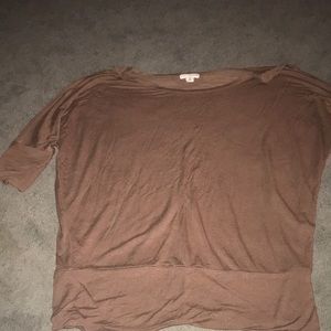 Brown 3/4 length Zenna Outfitters shirt